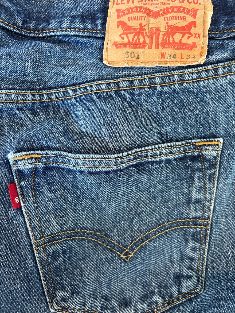 Levi’s 501 Botton Fly Jeans 34x34 - Picture 8 of 8